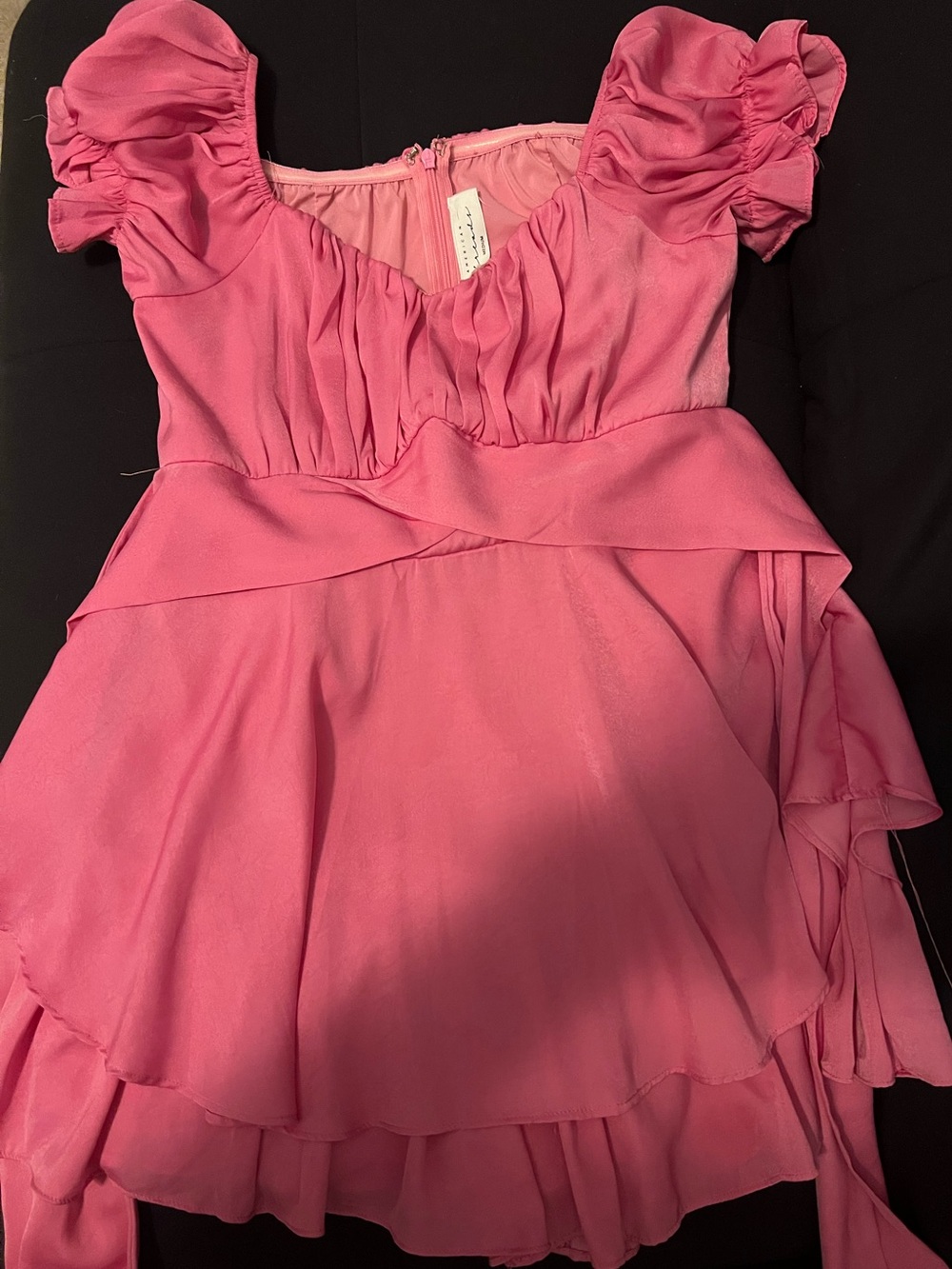 American Threads Pink Ruffle-Tiered Romper